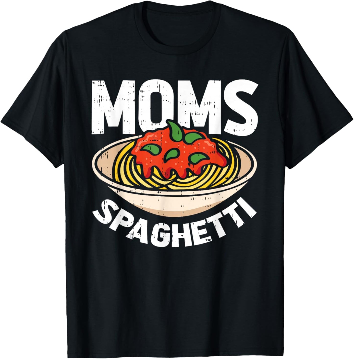 Moms Spaghetti Mothers Day Mama Chef Mommy Momma Wife Women T-Shirt - T-Shirt | Black