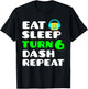 Eat Sleep Turn 6 Dash Repeat Video Game Geometry 6 Birthday T-Shirt - T-Shirt | Black