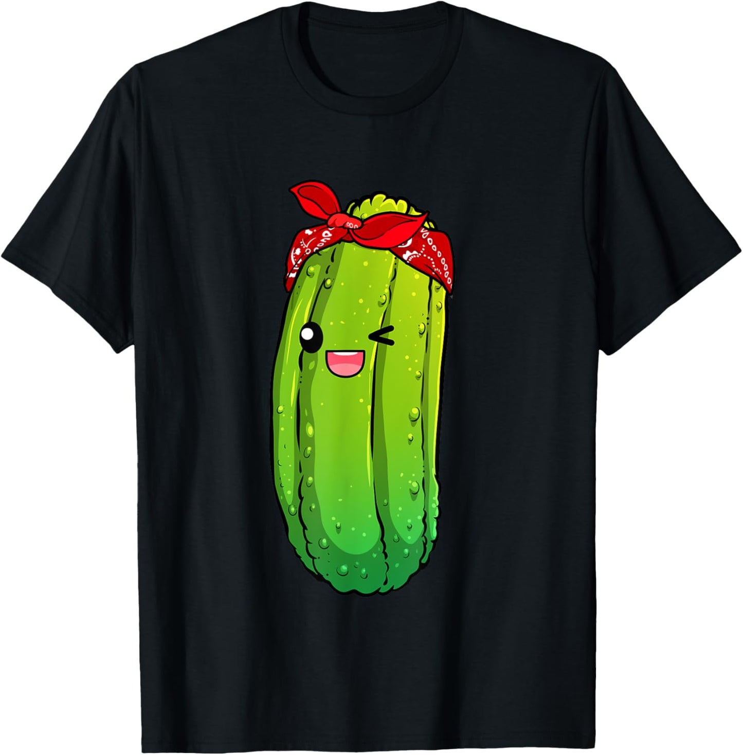 Funny Pickle Art For Boys Girls Kids Cucumber Pickle Novelty T-Shirt - T-Shirt | Black