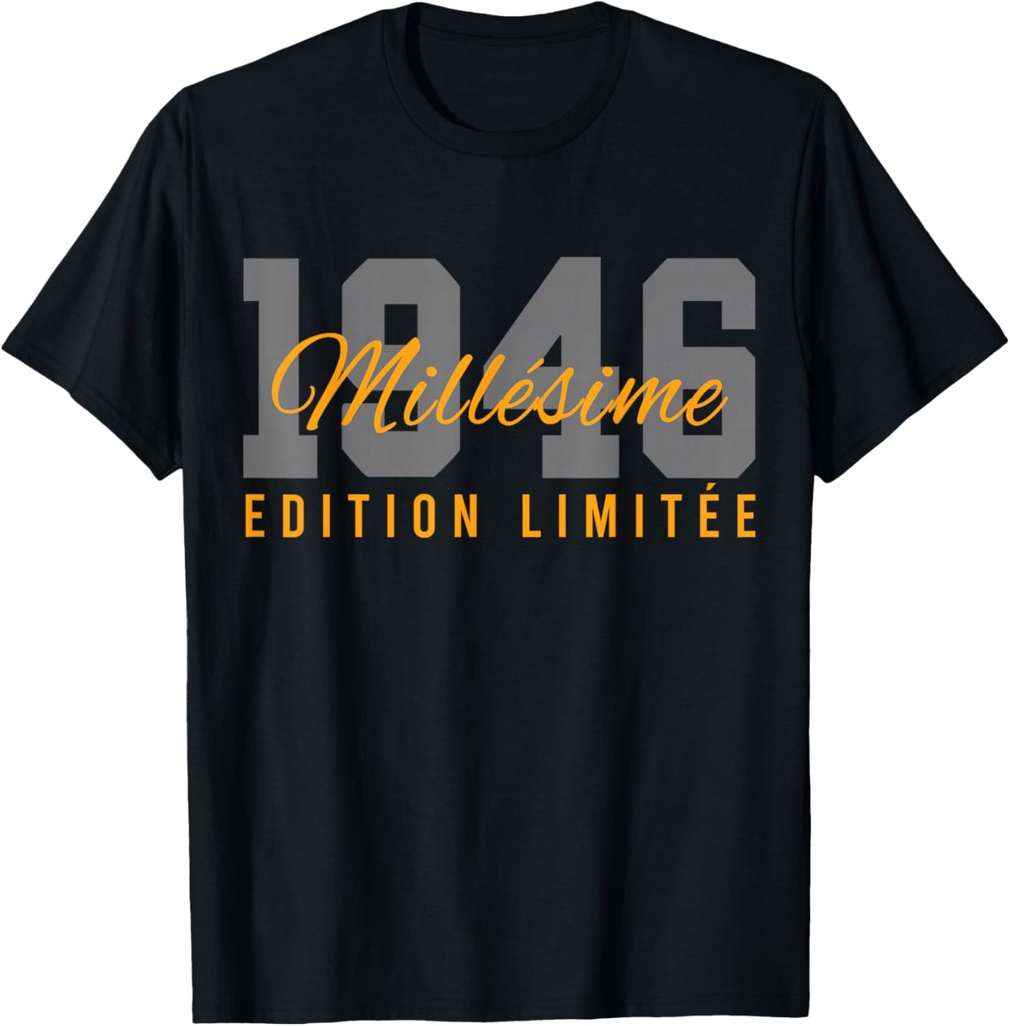 Birthday 80 Years Vintage 46 Gift Vintage 1946 T-Shirt - T-Shirt | Black
