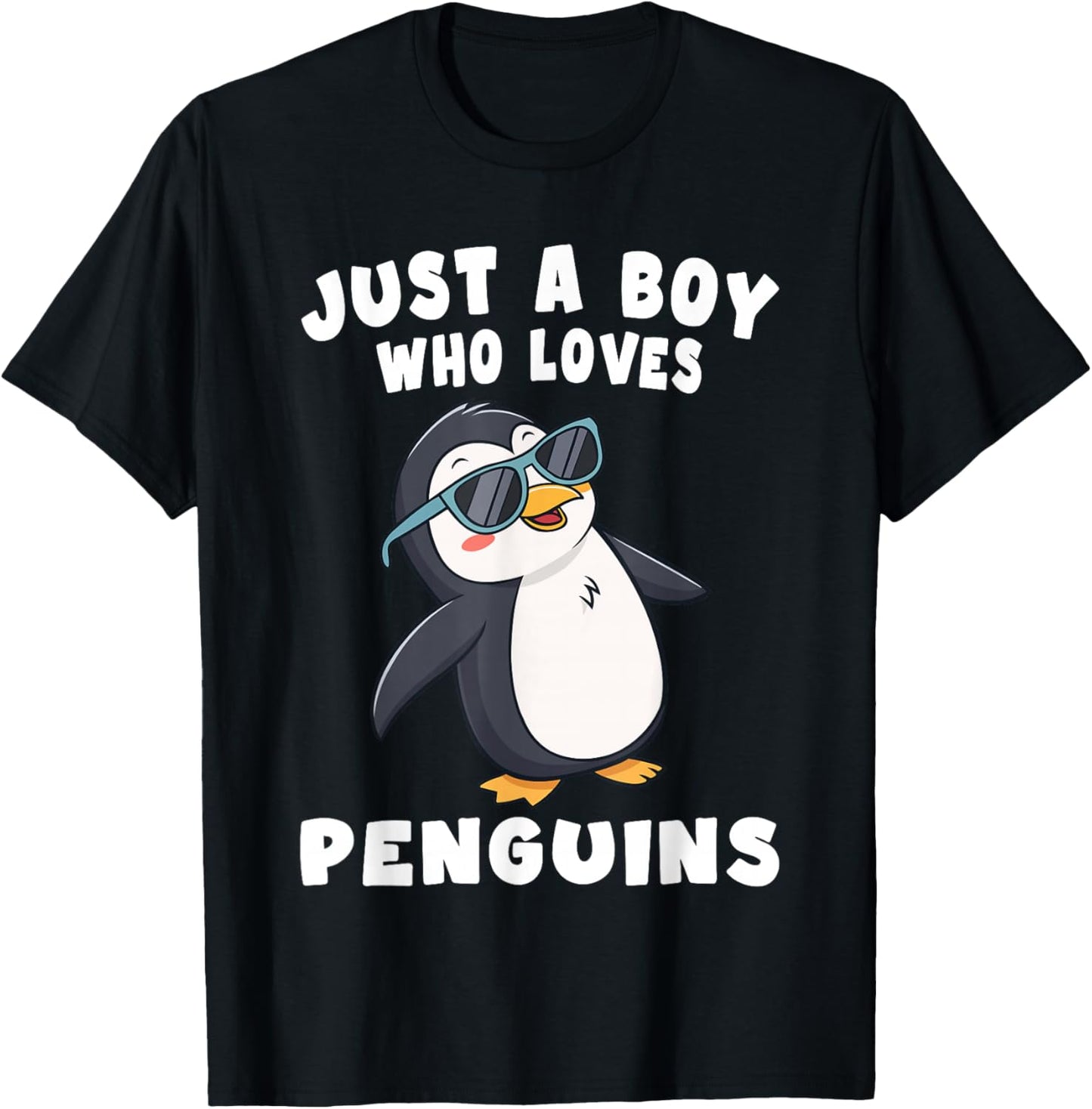 Just a Boy who Loves Penguins Kids Boys Penguin T-Shirt - T-Shirt | Black