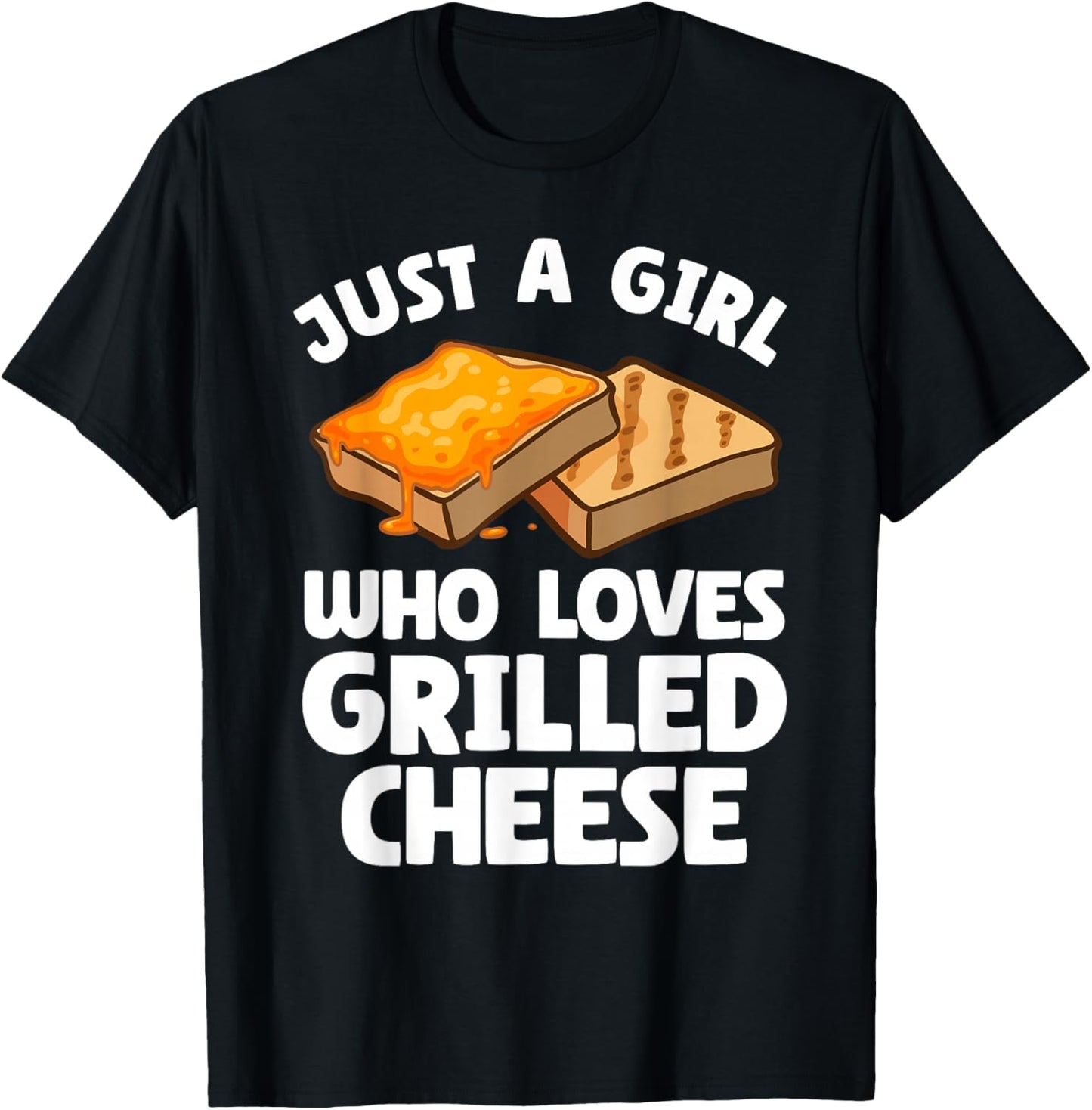 Grilled Cheese Art For Girls Women Grilled Cheese Sandwich T-Shirt - T-Shirt | Black