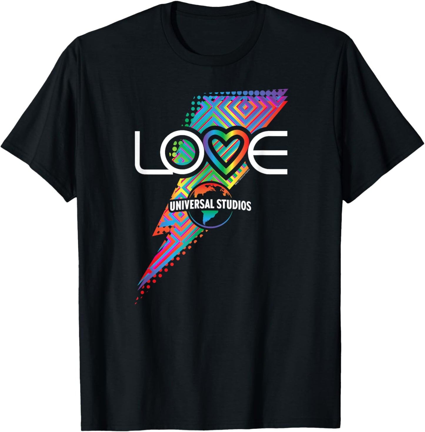 Universal Parks Love Universal Rainbow Bolt T-Shirt - T-Shirt | Black