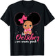 Messy Bun In October We Wear Pink Girls Toddlers Kids T-Shirt - T-Shirt | Black