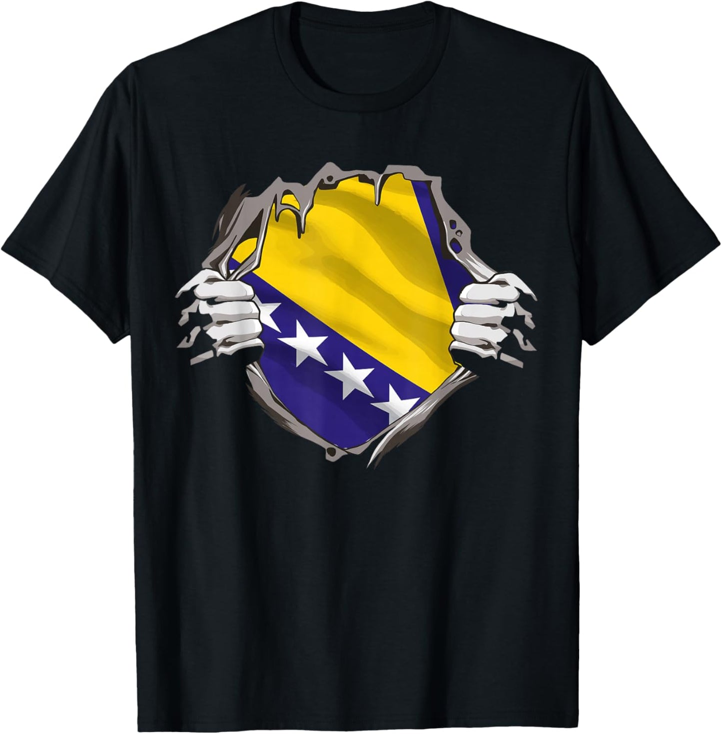 Bosnia Flag Bosnian Pride Men & Women T-Shirt - T-Shirt | Black