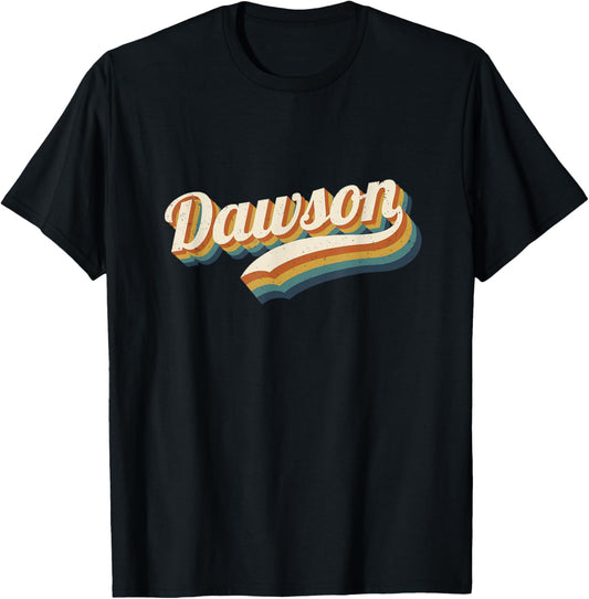 Vintage Dawson Custom Name Dawson T-Shirt - T-Shirt | Black