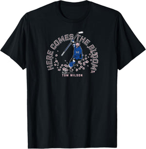 Tom Wilson - Here Comes the Bloom - Washington DC Hockey T-Shirt - T-Shirt | Black