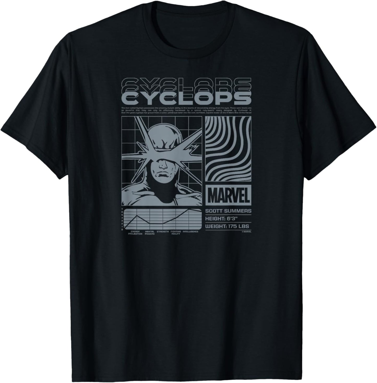 X-Men - Cyclops Digital T-Shirt - T-Shirt | Black