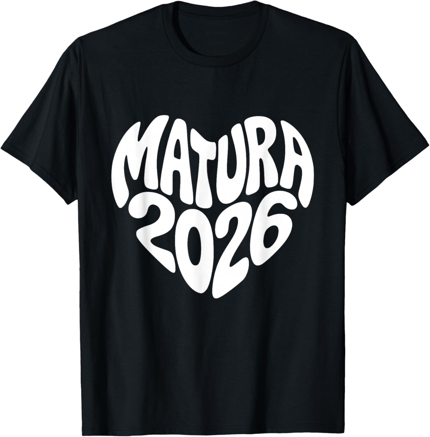 Matura 2026 Herz Form Abschluss Prüfung bestanden Maturant T-Shirt - T-Shirt | Black