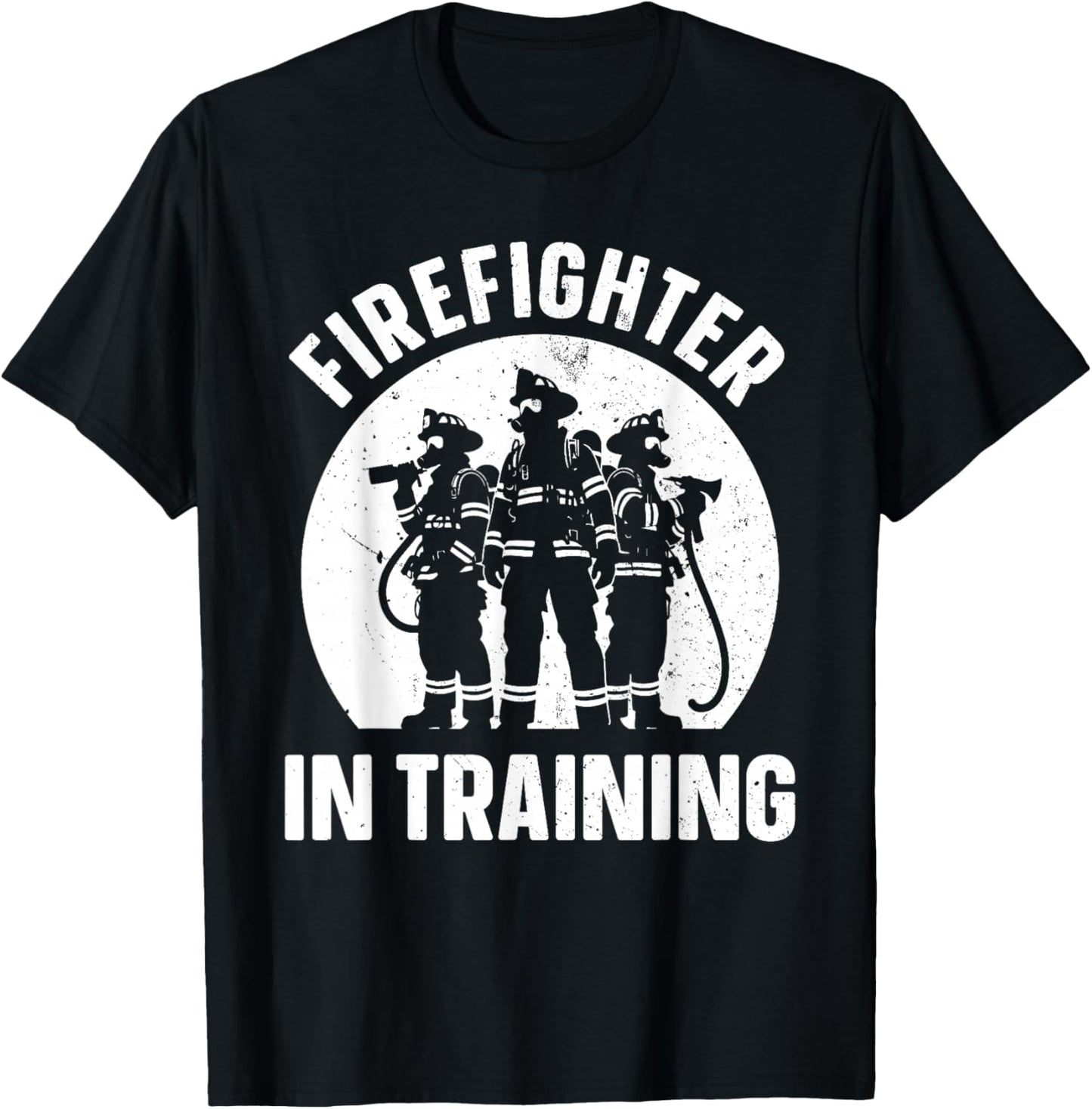 Unique Future Firefighter Art For Boys Men Kids Fire Fighter T-Shirt - T-Shirt | Black