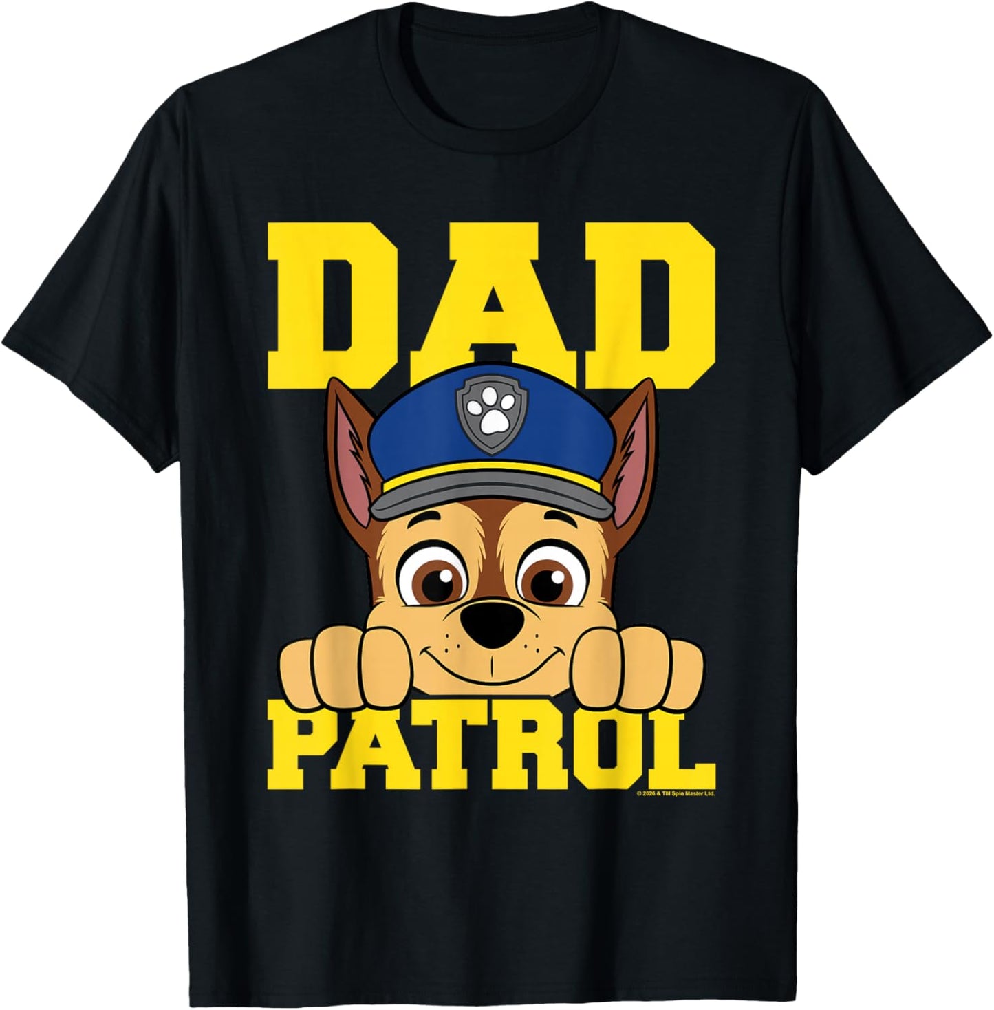 Paw Patrol Father's Day Dad Patrol T-Shirt - T-Shirt | Black