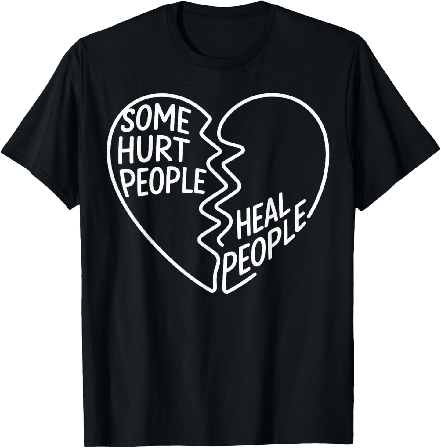 Some Hurt People Heal People Helpers Heart 80s Retro T-Shirt - T-Shirt | Black