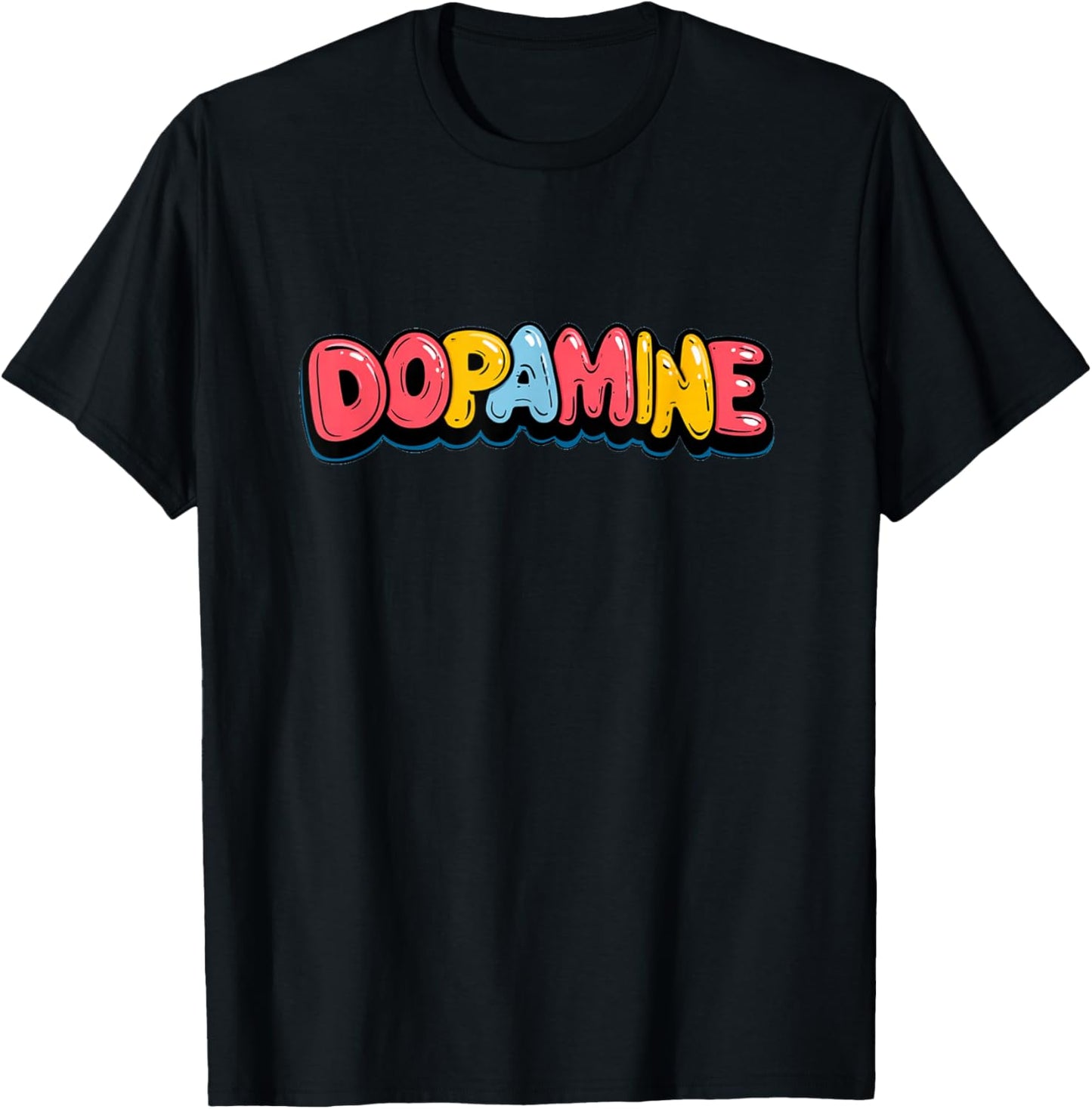Colorful Dopamine Emblem Costume T-Shirt - T-Shirt | Black