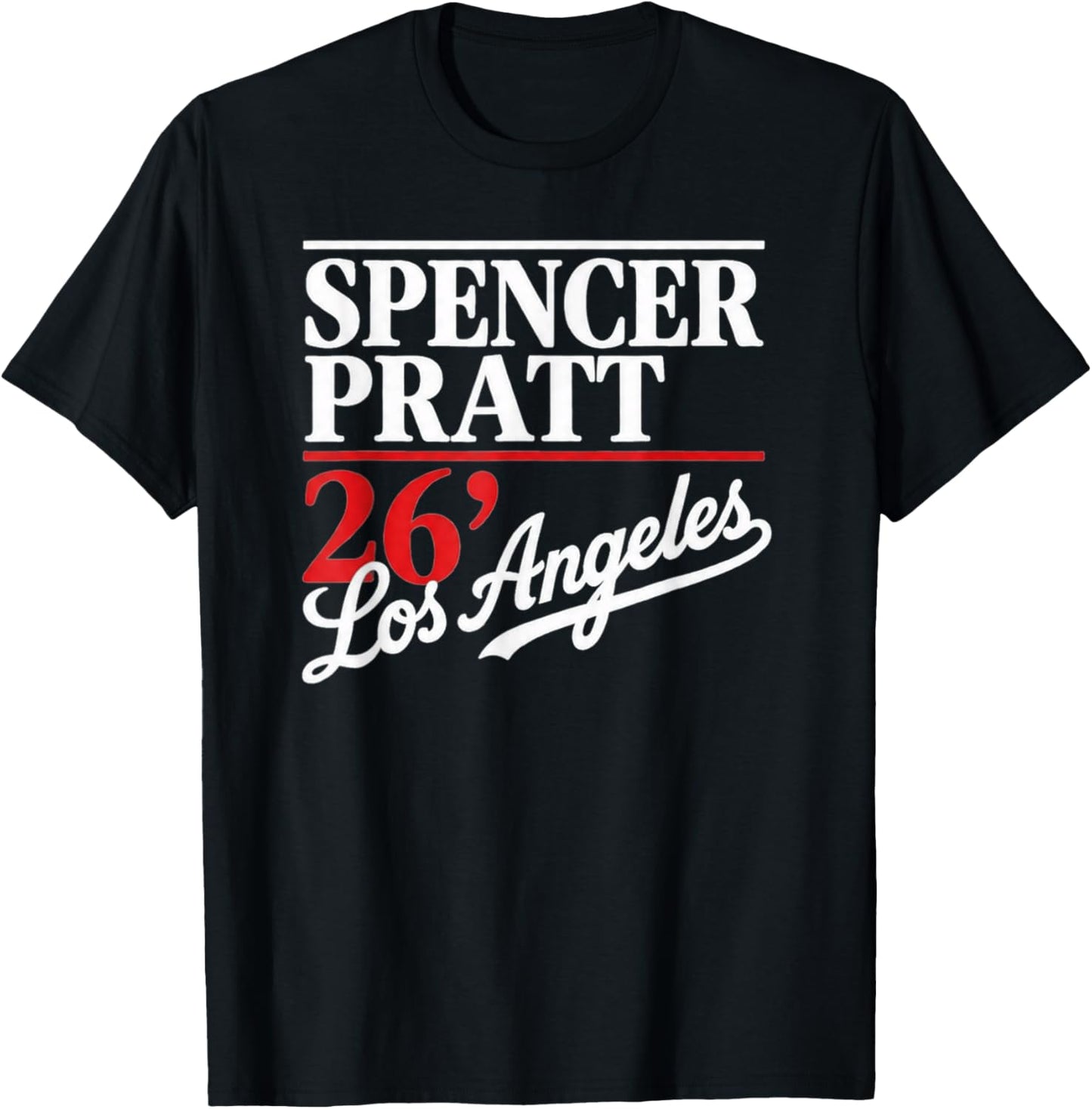Spencer Pratt for LA Mayor California Vibes Design T-Shirt - T-Shirt | Black