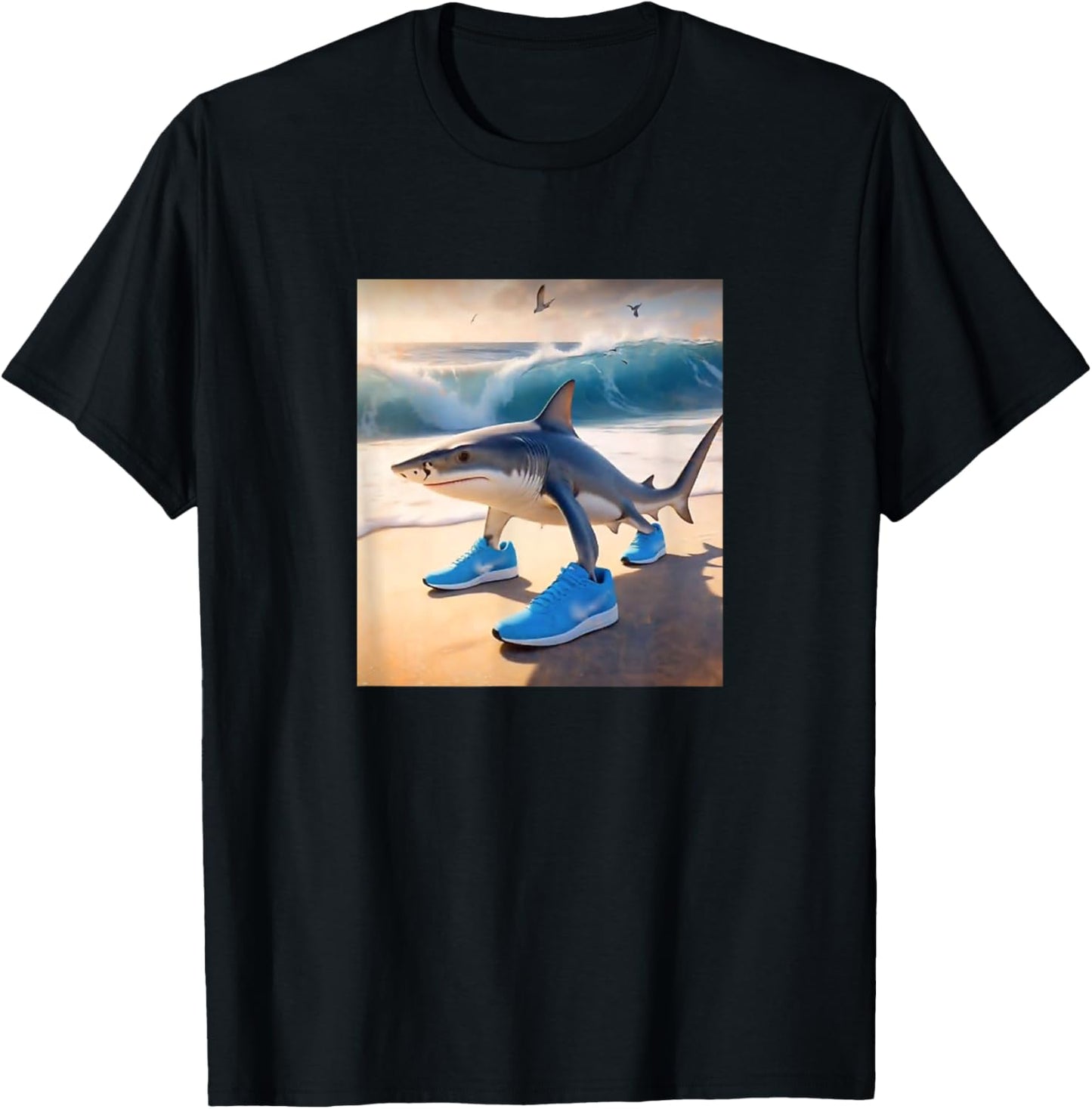 Tralalero Tralala Funny Gen Alpha Shark Meme T-Shirt - T-Shirt | Black