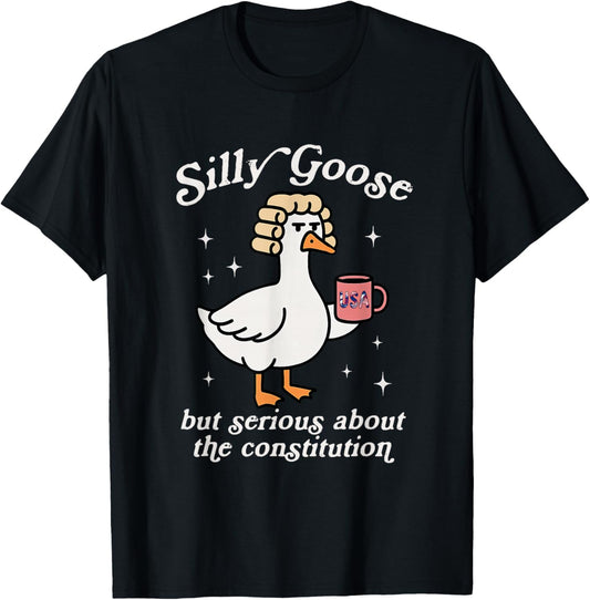 Silly-Goose Serious About The Constitution History Teacher T-Shirt - T-Shirt | Black