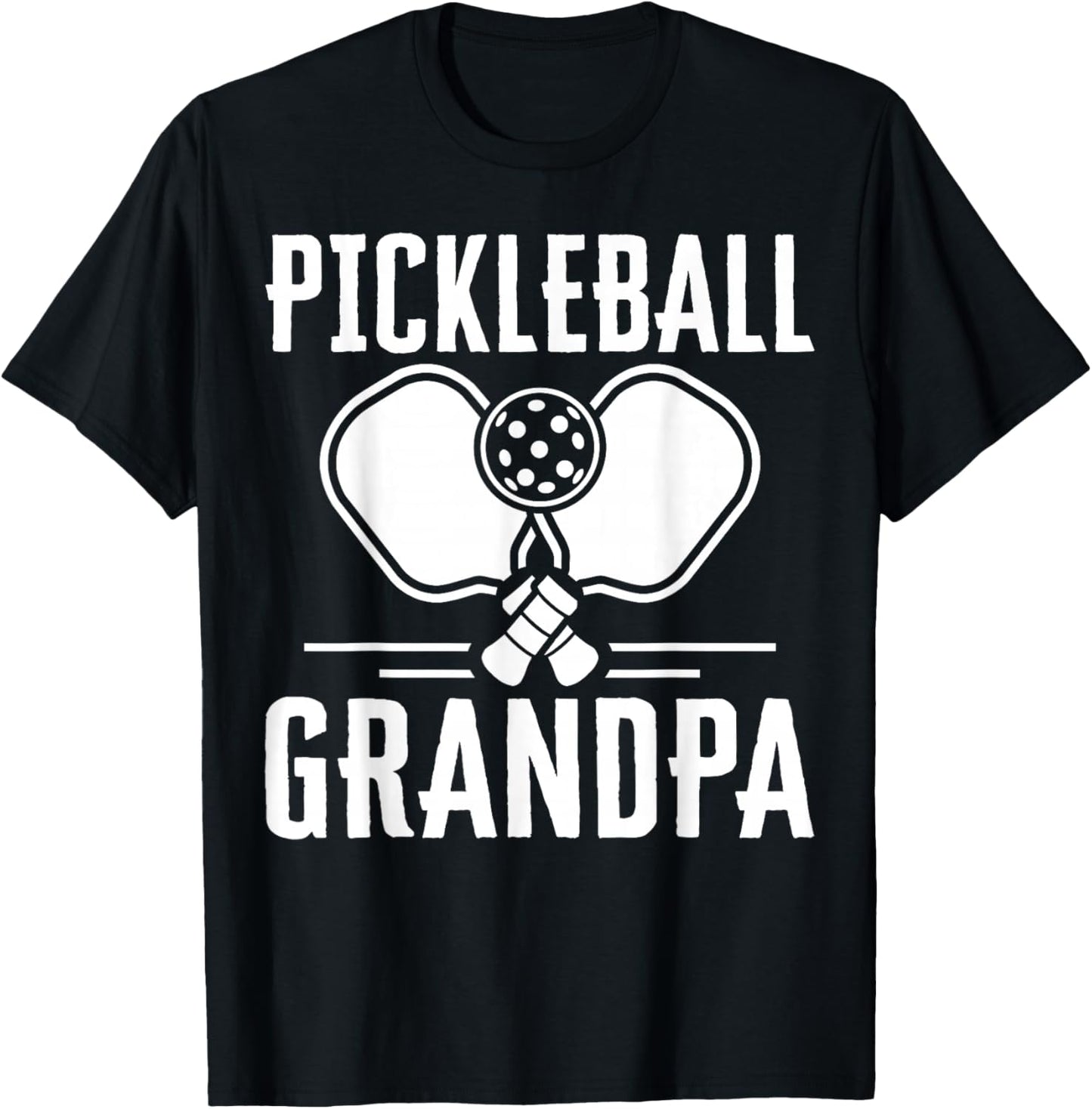Proud Pickleball Grandpa Grandfather Player T-Shirt - T-Shirt | Black