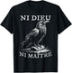 No God No Masters, Ni Dieu Ni Maitre, Retro Crow Bird T-Shirt - T-Shirt | Black