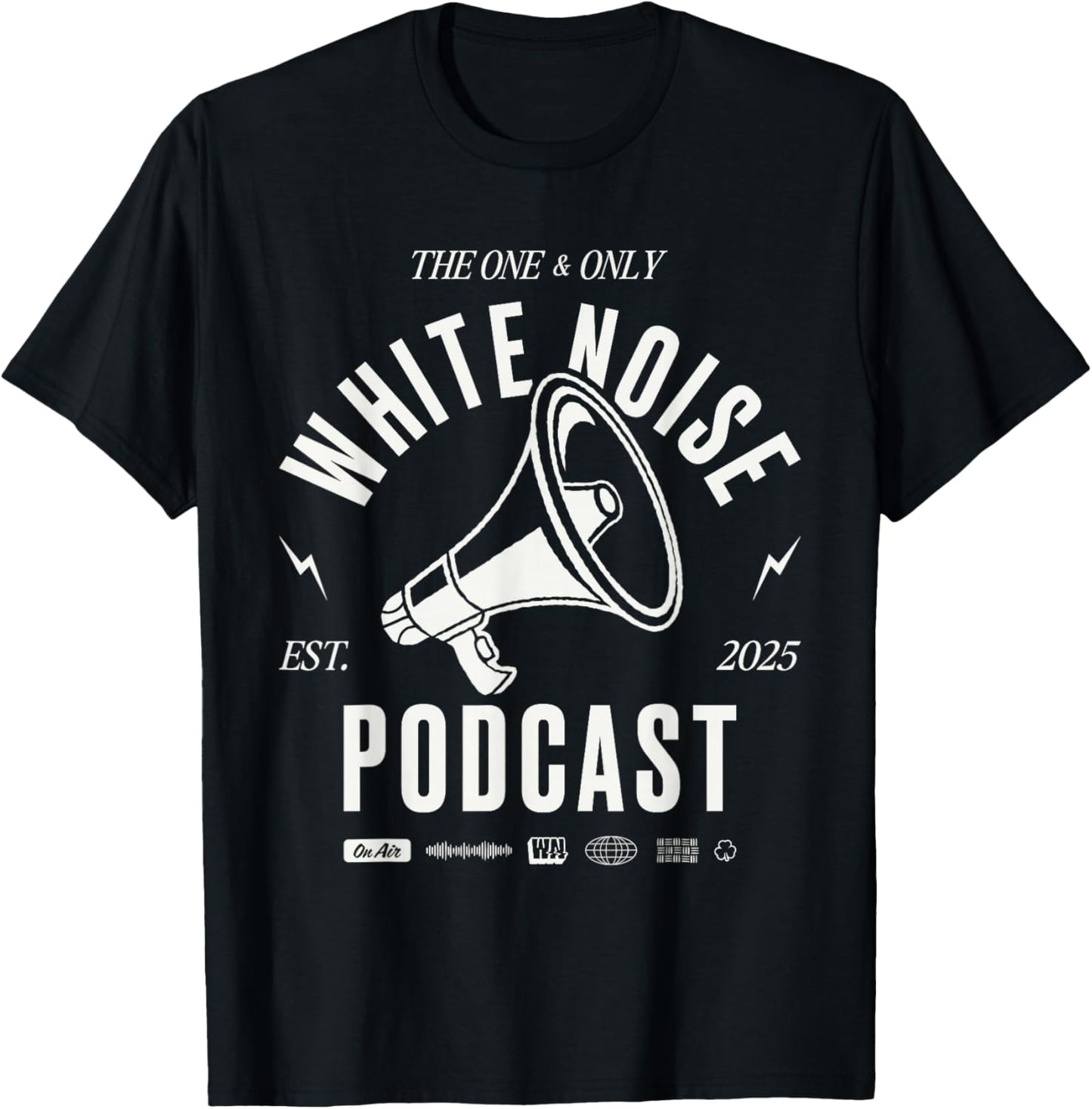 White Noise Podcast | Mega Phone T-Shirt - T-Shirt | Black