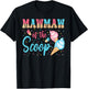 Mawmaw Of The Scoop Ice Cream Gender Reveal Baby Shower T-Shirt - T-Shirt | Black