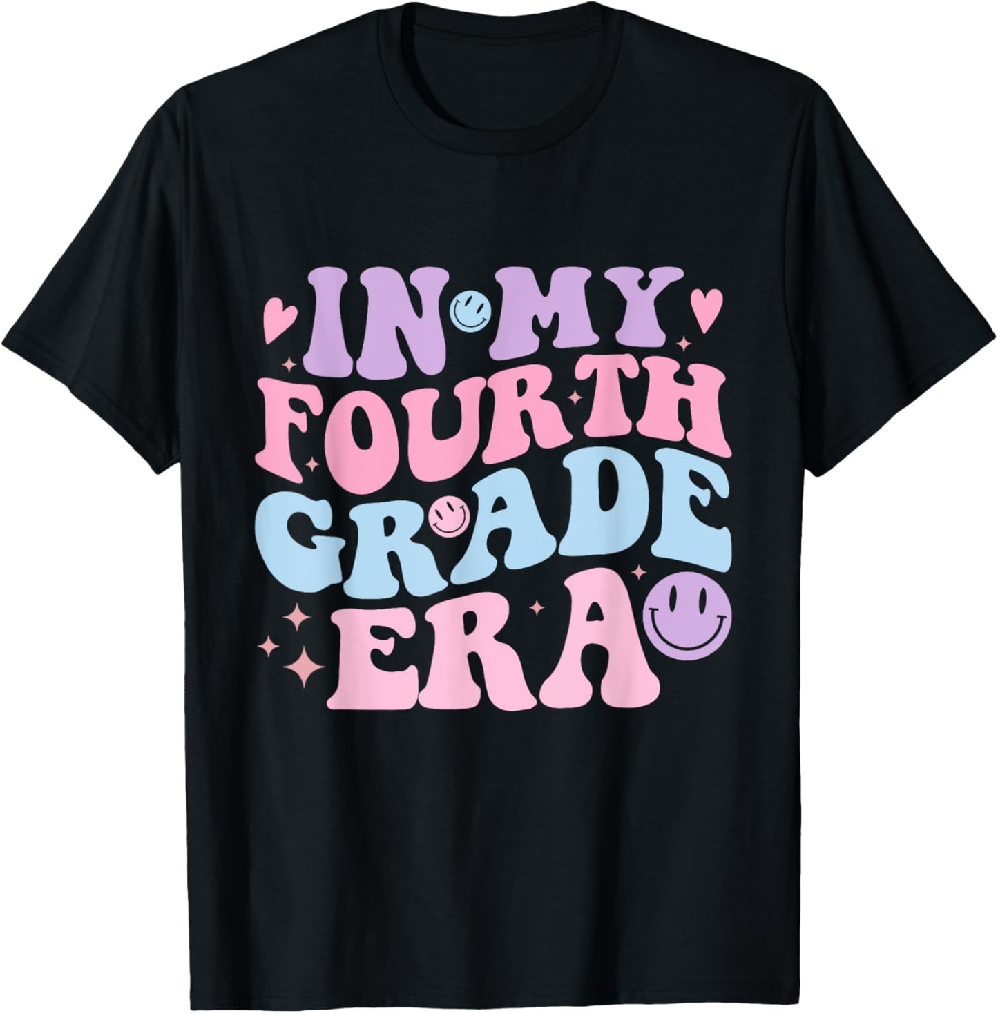 In My Fourth Grade Era Back to School 4th Grade Teacher Team T-Shirt - T-Shirt | Black