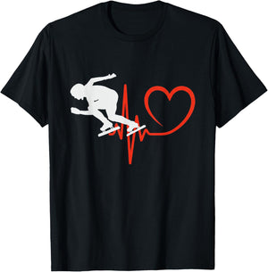 Jeu de Sports d'hiver Amusant de Patinage de Vitesse sur Piste Courte T-Shirt - T-Shirt | Black