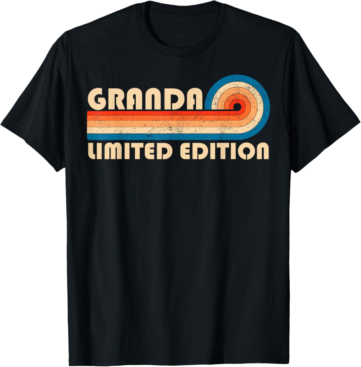 Granda Retro 70s 80s Sunset Stripe T-Shirt - T-Shirt | Black