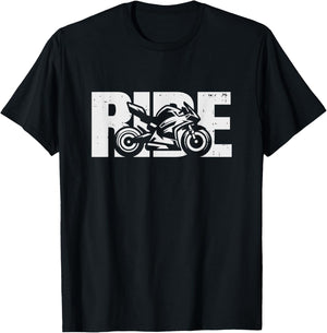 Motorcycle Rider Motorcyclist Race Biker T-Shirt - T-Shirt | Black