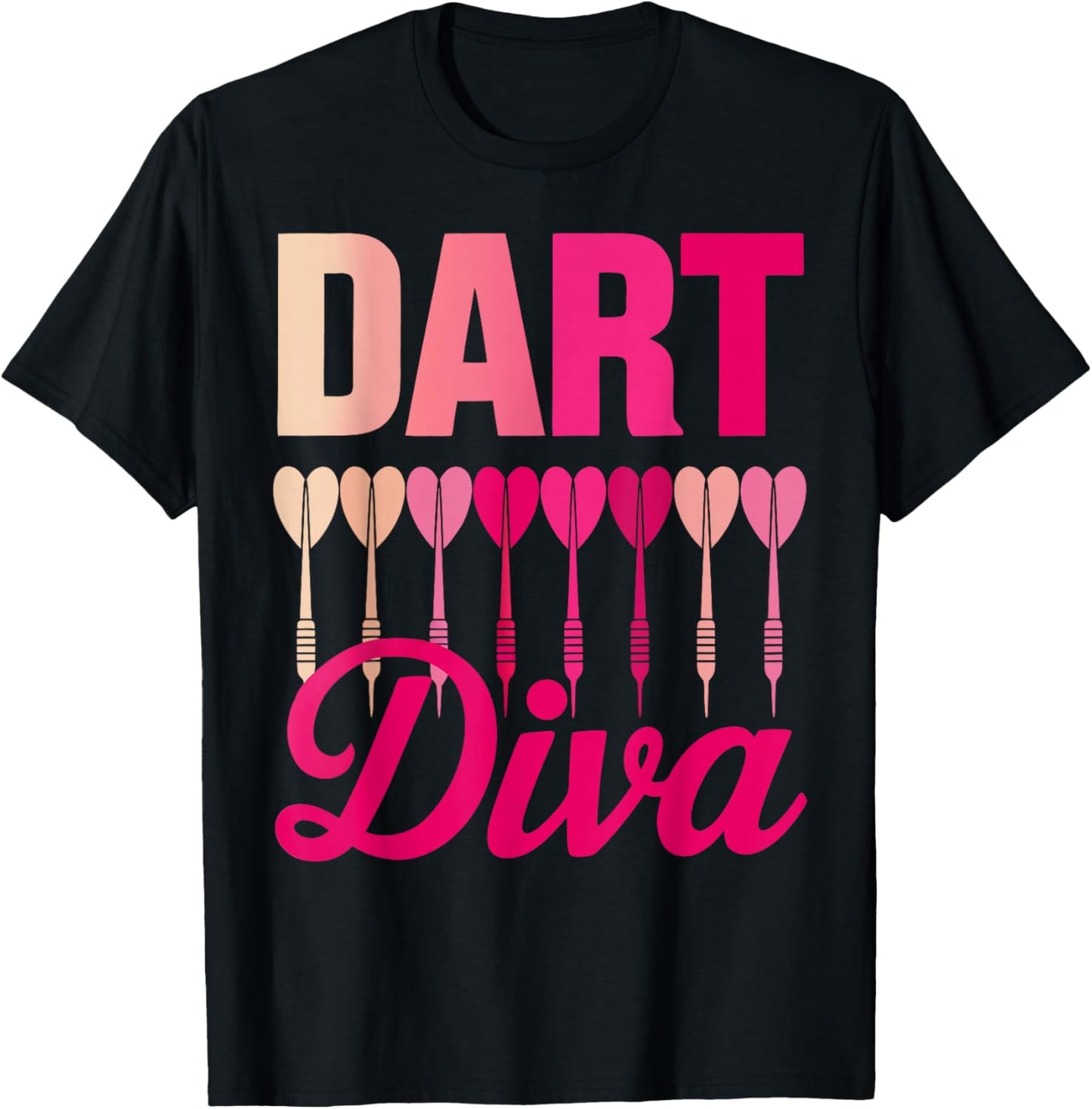 Girl Darts Player Bar League Women Play Darts T-Shirt - T-Shirt | Black