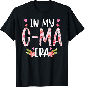 In My G-ma Era Floral Mother's Day Flower Girly Women T-Shirt - T-Shirt | Black