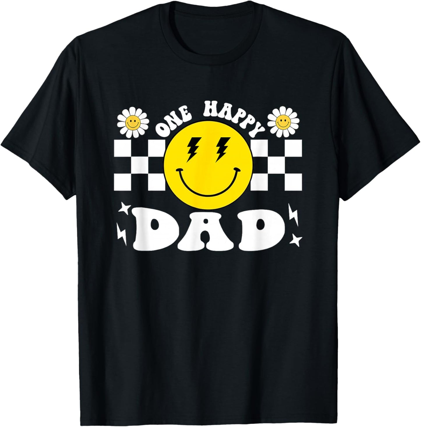 One Happy Dude Dad 1st Birthday Family Matching T-Shirt - T-Shirt | Black