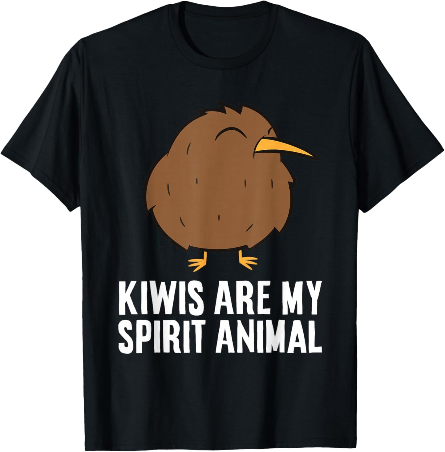 Kiwis Are My Spirit Animal Flightless Kiwi Bird T-Shirt - T-Shirt | Black