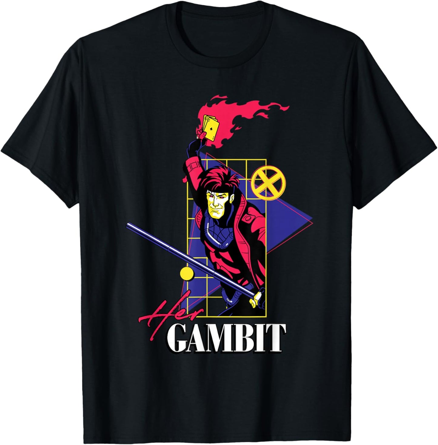 Marvel Super Heroes X-Men Couples Matching Her Gambit T-Shirt - T-Shirt | Black