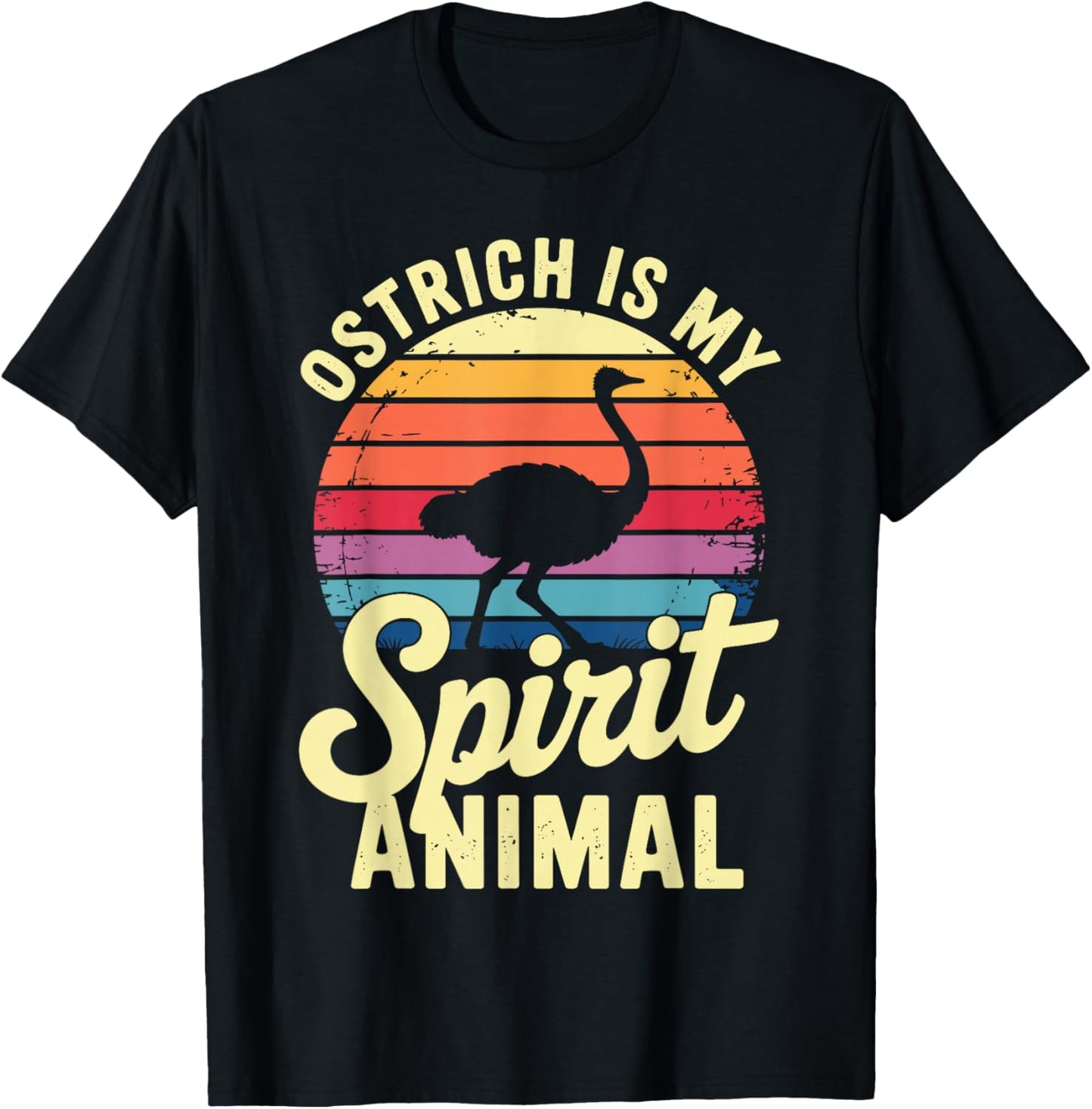 Cute Ostrich Costume Women Kids Bird Lover Ostrich T-Shirt - T-Shirt | Black