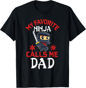 Ninja Dad Matching Family Birthday Party Ninja Dad T-Shirt - T-Shirt | Black