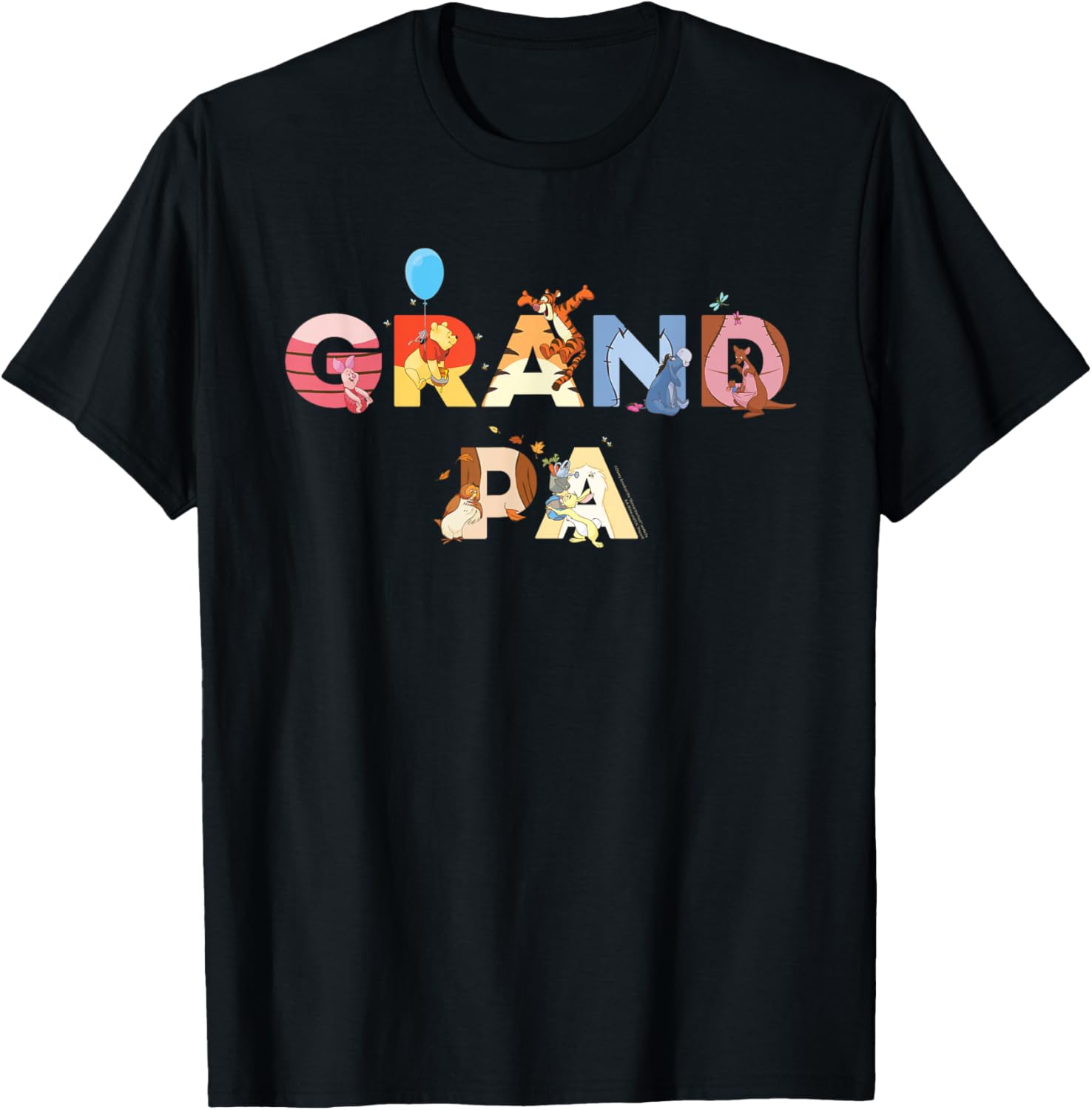 Disney Winnie The Pooh & Friends Grandpa Family Disney Trip T-Shirt - T-Shirt | Black