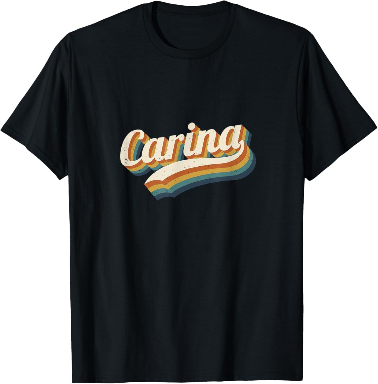 Vintage Carina Personalized Name Carina T-Shirt - T-Shirt | Black
