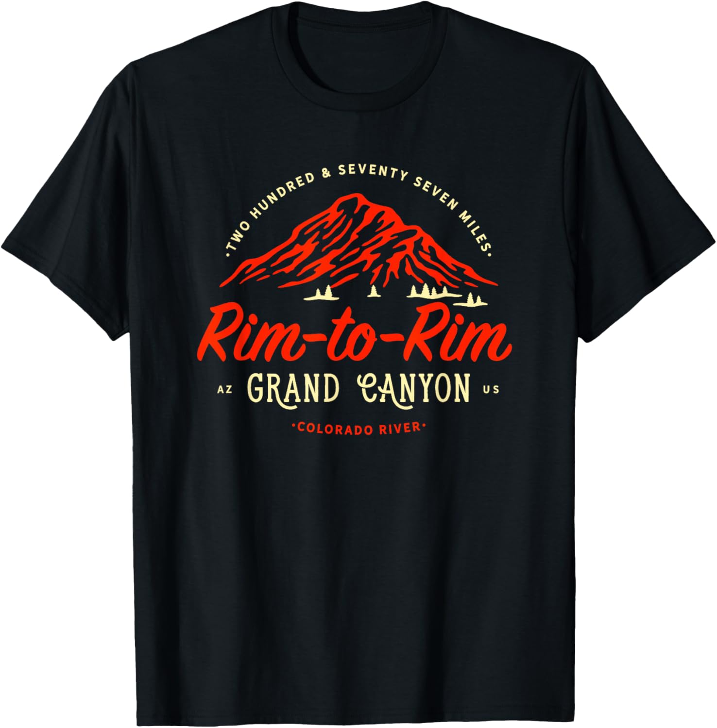 Grand Canyon Hiking Rim-to-Rim Walking USA Phoenix T-Shirt - T-Shirt | Black