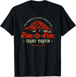 Grand Canyon Hiking Rim-to-Rim Walking USA Phoenix T-Shirt - T-Shirt | Black