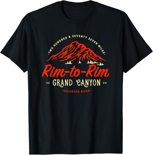 Grand Canyon Hiking Rim-to-Rim Walking USA Phoenix T-Shirt - T-Shirt | Black