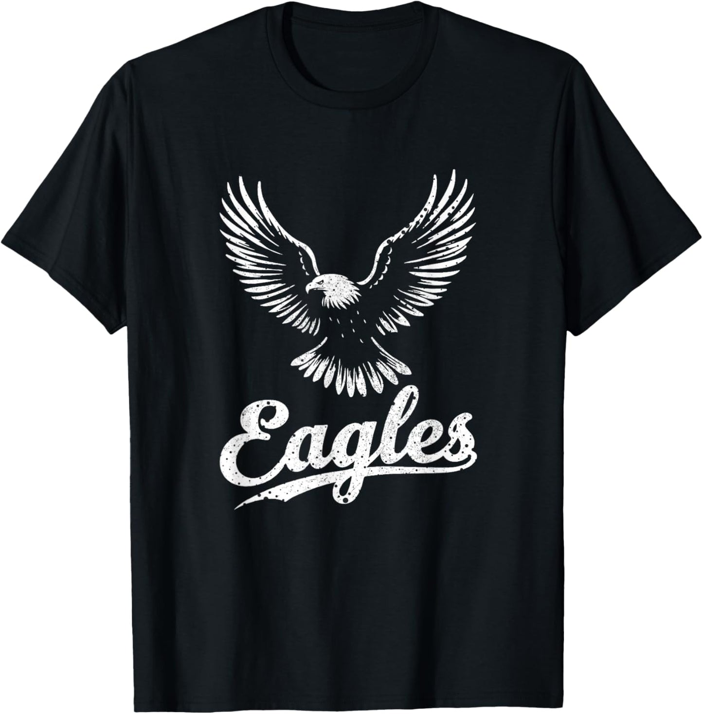 Retro Eagle Vintage Flying Bird Graphic Cool Eagles T-Shirt - T-Shirt | Black