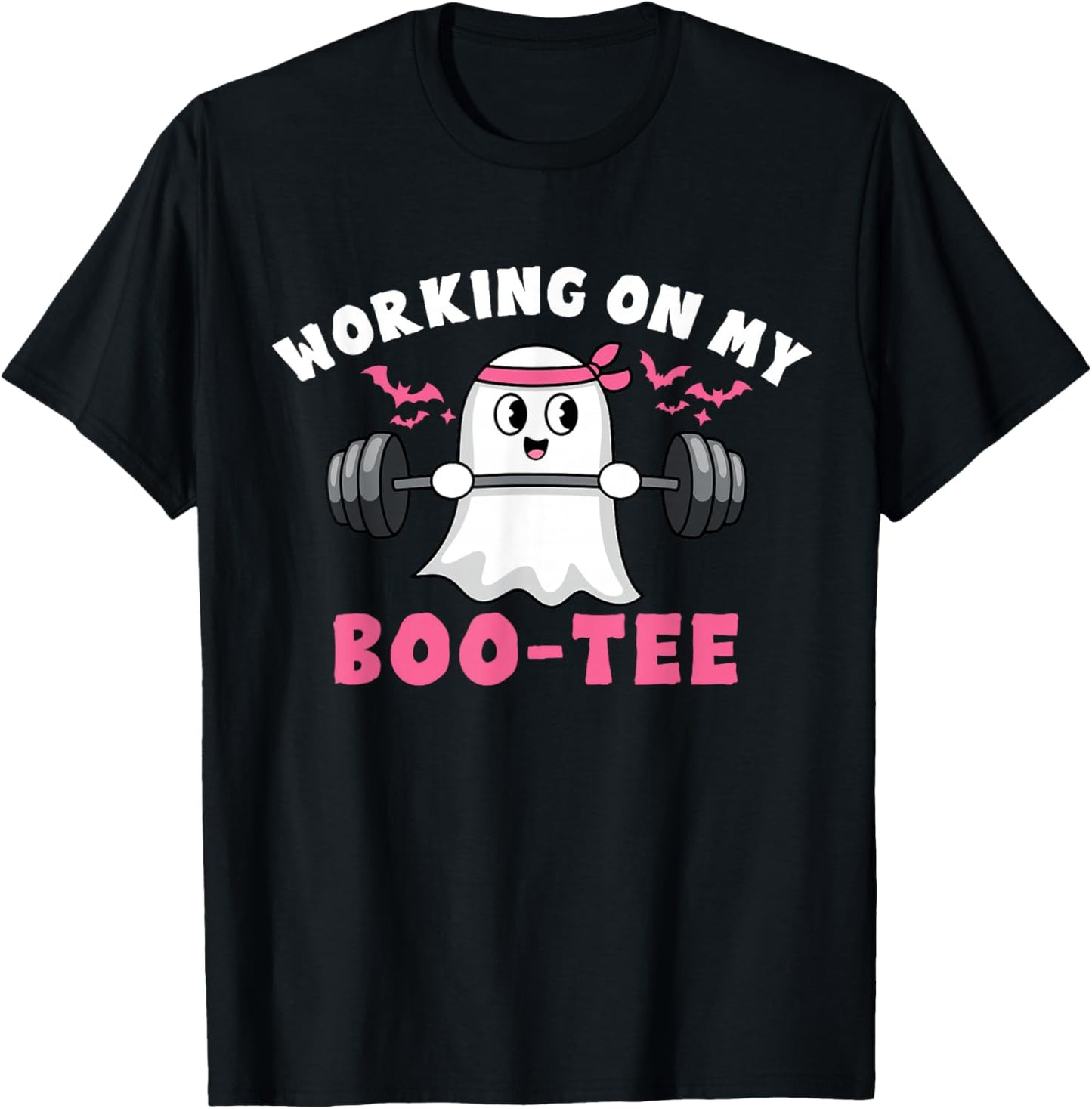 Working on My Boo Halloween Dead Lift Ghost Gym T-Shirt - T-Shirt | Black