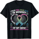 I Wear Pink Green Purple In Memory Of My Mom Metastatic T-Shirt - T-Shirt | Black