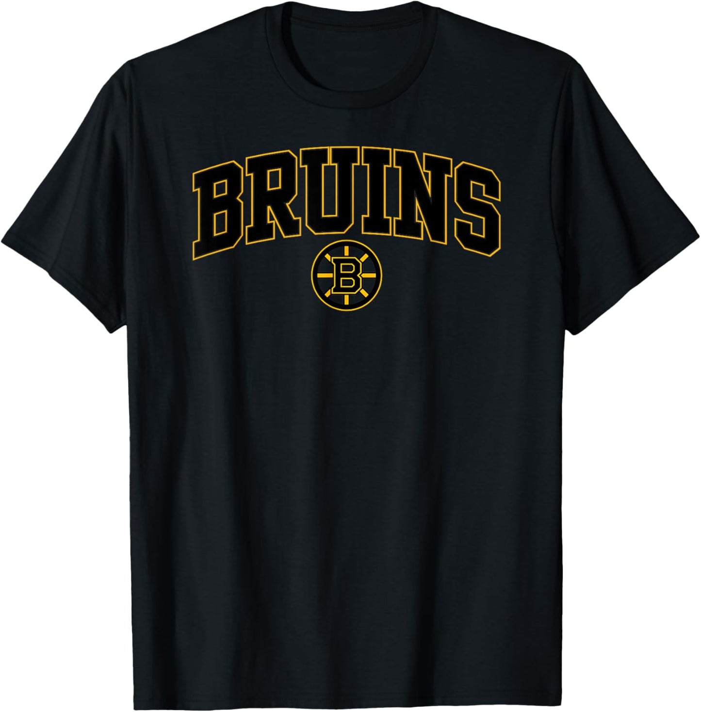Boston Bruins Arch Over White Officially Licensed T-Shirt - T-Shirt | Black