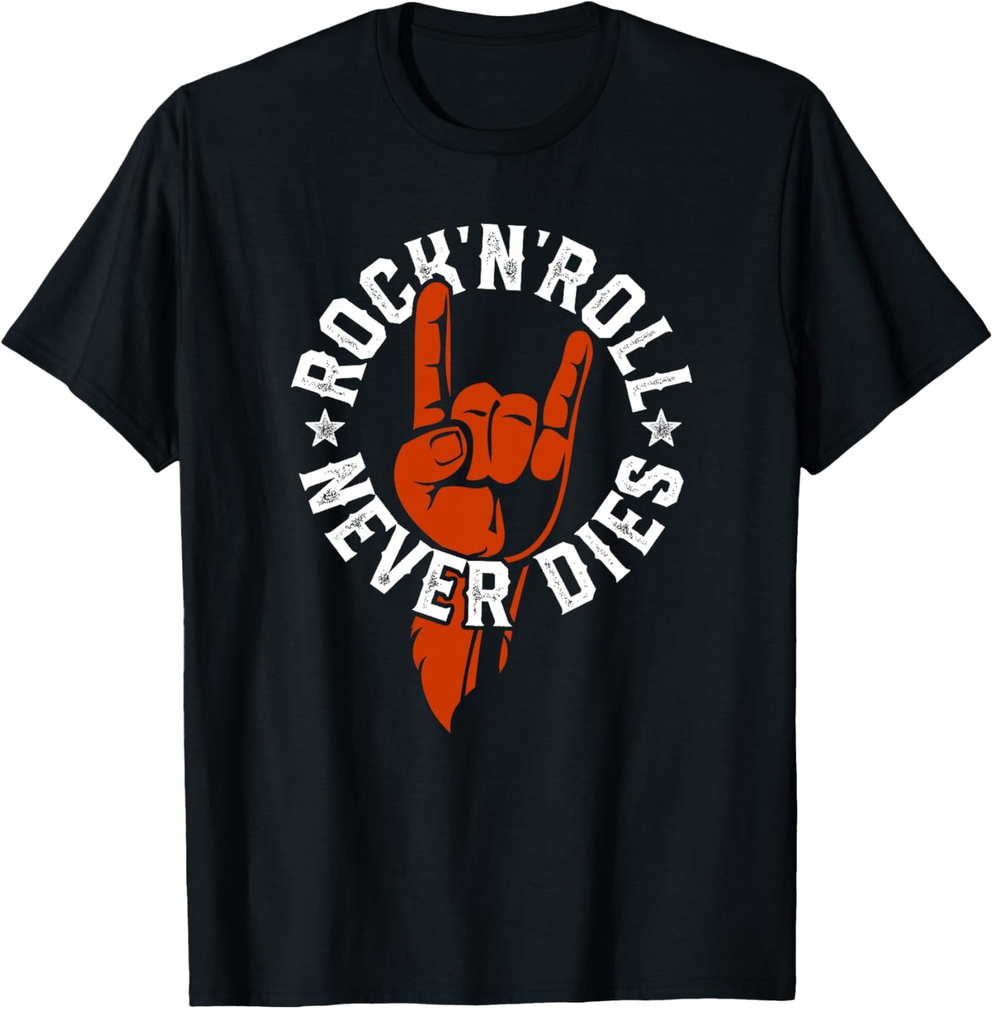 Rock N Roll Never Dies Rock and Roll Heavy Metal Musique Haut de Gamme T-Shirt - T-Shirt | Black