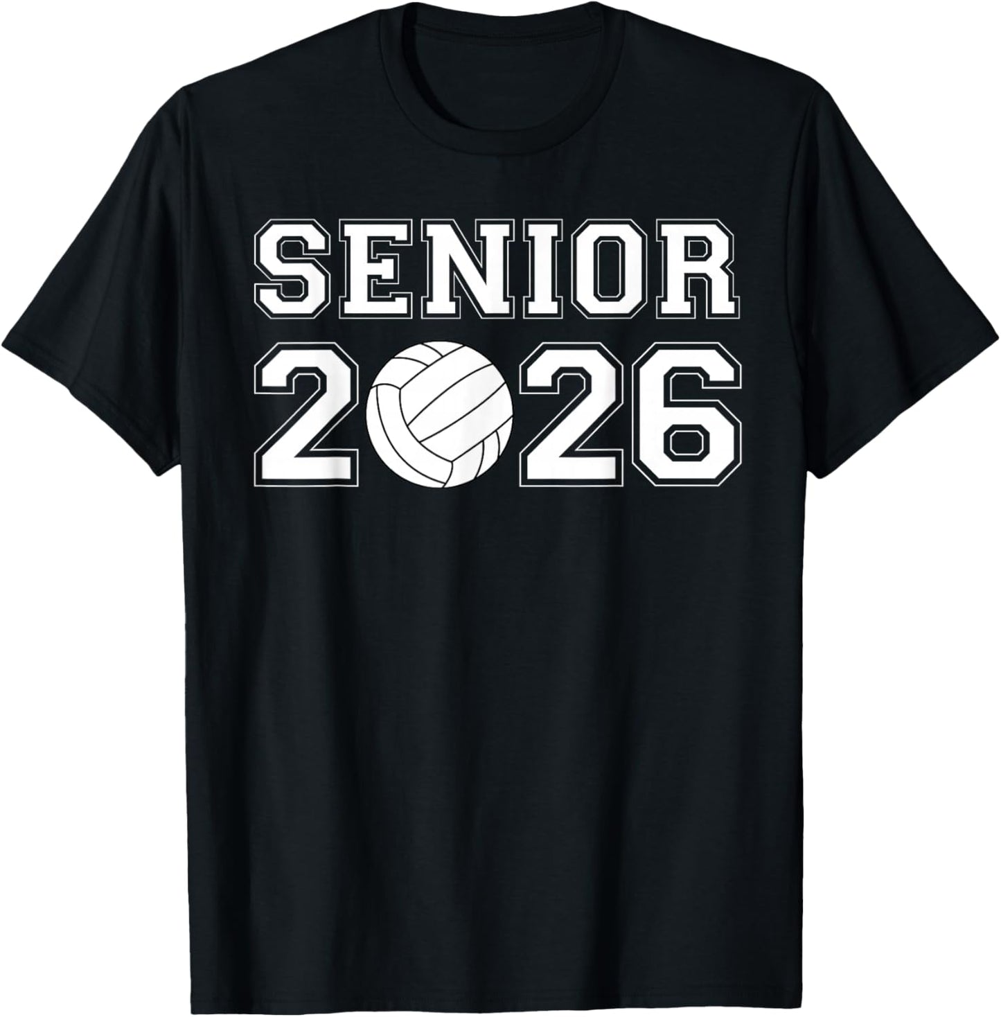 Class Of 2026 Senior Volleyball Men Boys T-Shirt - T-Shirt | Black