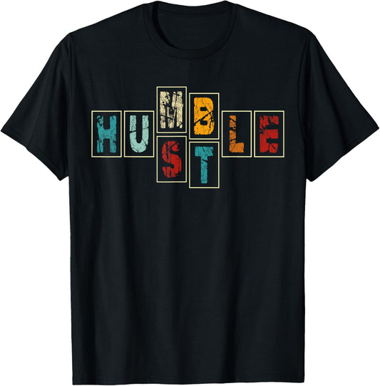 Hustle Humble Gift Vintage Odometer T-Shirt - T-Shirt | Black