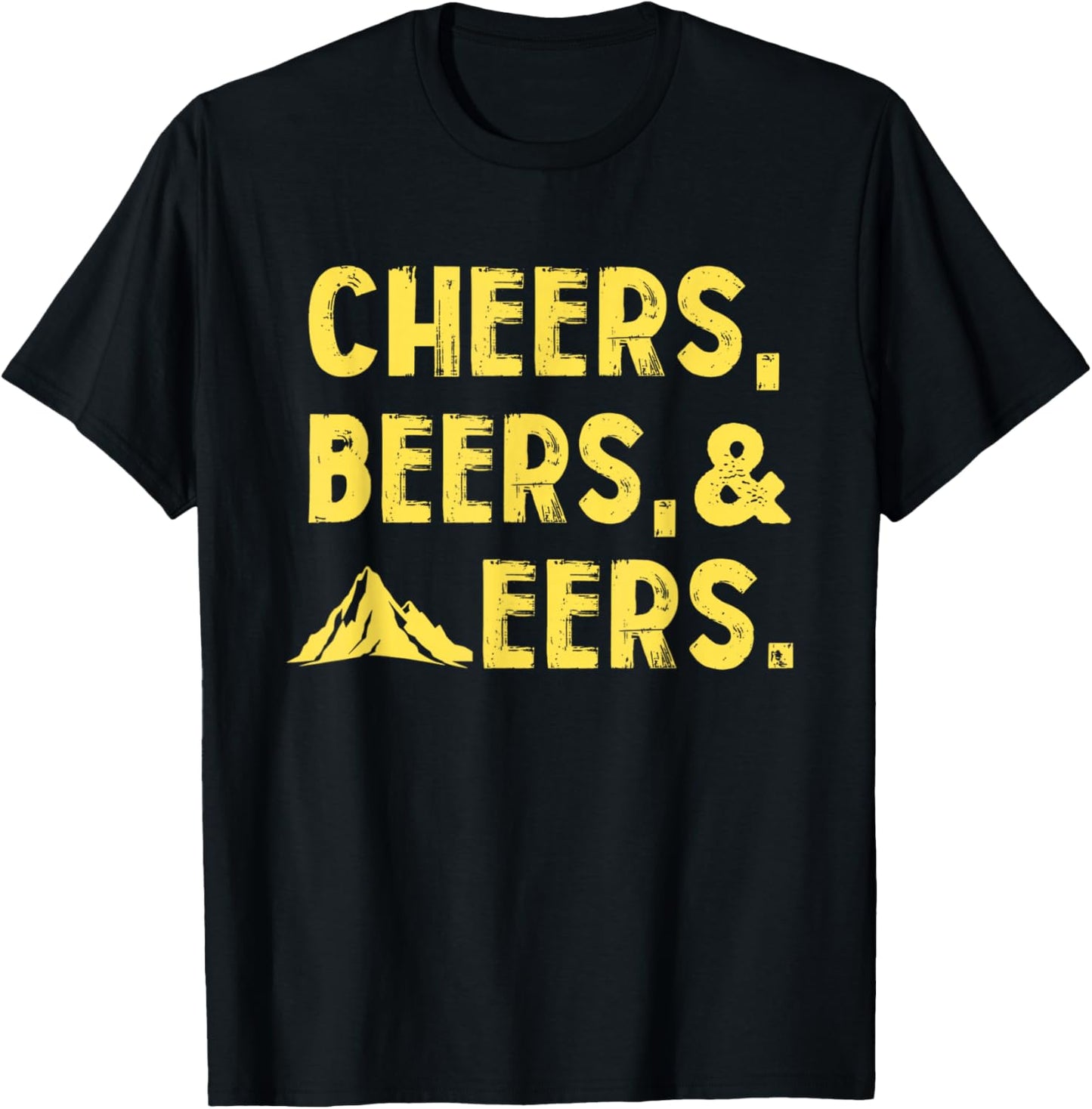 Cheers Beers And Mountaineers West Virginia T-Shirt - T-Shirt | Black
