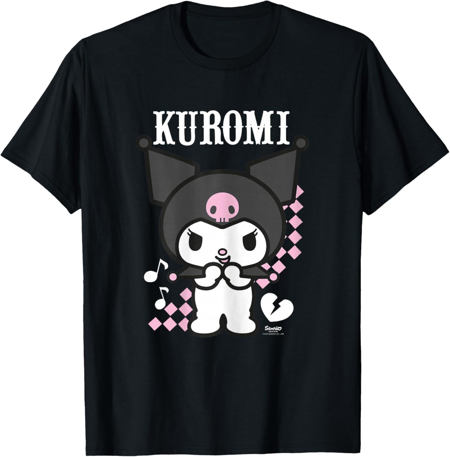 Hello Kitty Kuromi Anime T-Shirt - T-Shirt | Black