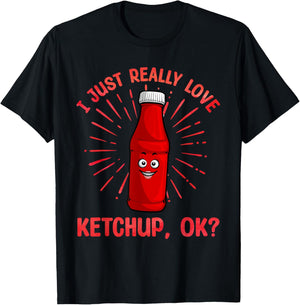 Cool Ketchup Art Women Ketchup Themed Ketchup Lover T-Shirt - T-Shirt | Black